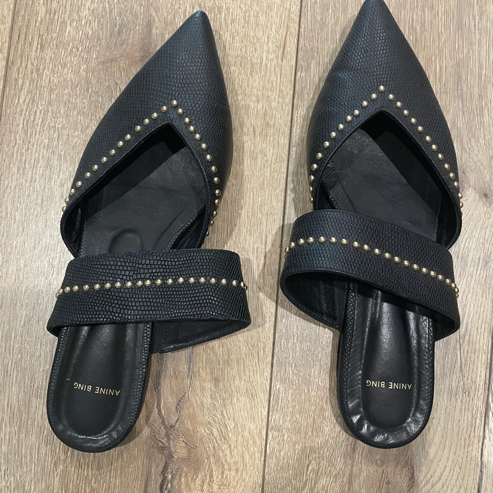 Anine Bing DaphneBlack Studded Women's Shoes